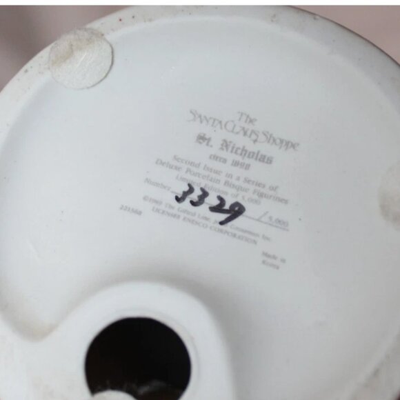 St. Nicholas 1989 Porcelain Bisque Figurine Enesco Santa Claus Christmas decor - Picture 4 of 4